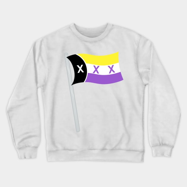 L'Manberg Pride - Non-Binary Crewneck Sweatshirt by WhiteRabbitWeirdo